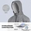 imageKastKing HydroArmor Lightweight Rain Jacket 25Layer Waterproof Fishing Hiking Rain Suit for Men Packable Rain GearGrey