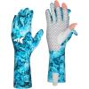 imageKastKing La Sal Pro Full Finger Fishing Gloves UPF 50 Sun Protection Gloves with Convertible Design Ultralight Microfiber UltraSoft Comfort FrostWeave Cooling Enhanced Grip Four Sizes OptionsBoulder Camo Sea Foam