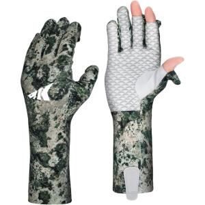 imageKastKing La Sal Pro Full Finger Fishing Gloves UPF 50 Sun Protection Gloves with Convertible Design Ultralight Microfiber UltraSoft Comfort FrostWeave Cooling Enhanced Grip Four Sizes OptionsBoulder Camo Origins