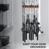 imageKastKing V10 Pivot Grip Fishing Rod HolderAdjustable SpaceSaving WallMounted Rod Holder 10 PolymerCoated Steel Hooks Expandable Storage System Holds 10 Rod ampamp Reel Combos 1 PackA Orange1 Pack