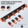 imageKastKing V10 Pivot Grip Fishing Rod HolderAdjustable SpaceSaving WallMounted Rod Holder 10 PolymerCoated Steel Hooks Expandable Storage System Holds 10 Rod ampamp Reel Combos 1 PackA Orange1 Pack