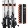 imageKastKing V10 Pivot Grip Fishing Rod HolderAdjustable SpaceSaving WallMounted Rod Holder 10 PolymerCoated Steel Hooks Expandable Storage System Holds 10 Rod ampamp Reel Combos 1 PackA Orange1 Pack