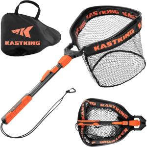 imageKastKing Titanet Fishing Net Durable Aluminum Handle NonSlip Hivis Grip Compact Storage Bag ampamp Lanyard Ideal for Kayak ampamp Wading Fishing Two Nets OptionsPvc Net  32 Full