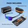 imageKastKing Tarkio Polarized Fishing Sunglasses Large Single PC Lenses Rimless Wrap Design UV400 Protection Sports SunglassesBmatte Black Frame  Smokecobalt Mirror