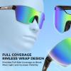 imageKastKing Tarkio Polarized Fishing Sunglasses Large Single PC Lenses Rimless Wrap Design UV400 Protection Sports SunglassesDgloss Tal Brownsilver Frame  Brownchartreuse Mirror