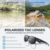 imageKastKing Chariton FitOver Polarized Wrap Around Over Sunglasses for Men and Women Ideal for Driving Fishing Cycling RunningAmatte Black Frame  Smoke Mirror
