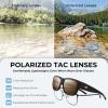 imageKastKing Chariton FitOver Polarized Wrap Around Over Sunglasses for Men and Women Ideal for Driving Fishing Cycling RunningCmatt Dark Frame  Brown Mirror