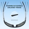 imageKastKing Dugan Polarized Sport Sunglasses for Men and Women Ideal for Driving Fishing Cycling Running UV ProtectionFrame Gloss Tal Light Gray W Dark Gray TextureLens Smoke  Blue Ocean