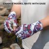 imageKastKing La Sal Fishing Gloves UPF50 Sun Gloves UV Protection Fingerless Gloves Men Women for Outdoor Kayaking Rowing Paddling Canoeing HuntingBoulder camo Patriot Fade