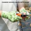 imageKastKing La Sal Fishing Gloves UPF50 Sun Gloves UV Protection Fingerless Gloves Men Women for Outdoor Kayaking Rowing Paddling Canoeing HuntingBoulder camo Mint