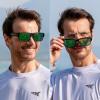 imageKastKing Molino FitOver Polarized SunglassesUV400 Protection Ultralight Wraparound Fishing Sports Sunglasses TAC LensesCglossdemi Frame  Greenchartruesse Mirror