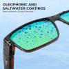 imageKastKing Molino FitOver Polarized SunglassesUV400 Protection Ultralight Wraparound Fishing Sports Sunglasses TAC LensesCglossdemi Frame  Greenchartruesse Mirror