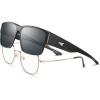 imageKastKing Molino FitOver Polarized SunglassesUV400 Protection Ultralight Wraparound Fishing Sports Sunglasses TAC LensesAgloss Black Frame  Smoke Mirror