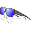 imageKastKing Molino FitOver Polarized SunglassesUV400 Protection Ultralight Wraparound Fishing Sports Sunglasses TAC LensesEgloss Dark Grayframe  Smokecobalt Mirror