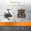imageKastKing Zephyr Spinning Reels  7161 BB  Carbon Fiber Drag  Stainless Steel Shaft  Aluminum ampamp CNC Spool  BlackGreenOrange  Sizes 5001000 SFS  Ultralight to HeavyDutyFinesseOrange