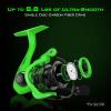 imageKastKing Zephyr Spinning Reels  7161 BB  Carbon Fiber Drag  Stainless Steel Shaft  Aluminum ampamp CNC Spool  BlackGreenOrange  Sizes 5001000 SFS  Ultralight to HeavyDutyStandardGreen
