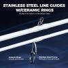 imageKastKing Centron Lite Twin Tip Fishing Rods IM6 Graphite Blanks Twin Tip Fishing Rods Stainless Steel Guides with Ceramic Rings Split or Full Rear EVA Handle Design Drop Shot Hook KeeperCast70 Mh Mod Fast 2 Pcs Extra Tip