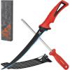 imageKastKing Intimidator Fillet Knife Set  G4116 German StainlessSteel Blades NonSlip Handle Includes Folding Fillet Board Fish Scaler RubberCoated Gloves Honing Rod and Durable Storage BagD 9 Fillet Knife and Sharpening Steel