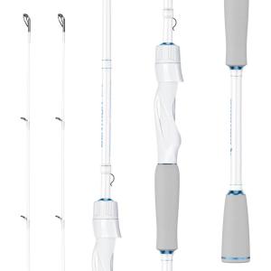 imageKastKing Centron Lite Twin Tip Fishing Rods IM6 Graphite Blanks Twin Tip Fishing Rods Stainless Steel Guides with Ceramic Rings Split or Full Rear EVA Handle Design Drop Shot Hook KeeperSpin66 Ml Mod Fast 2 Pcs Extra Tip