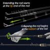 imageKastKing Blackhawk II Telescopic Fishing Rods Graphite Rod Blanks Durable Glass Tip Floating Guides 1pc Performance EVA HandleC Inshore Casting 76Mod FastMh Power