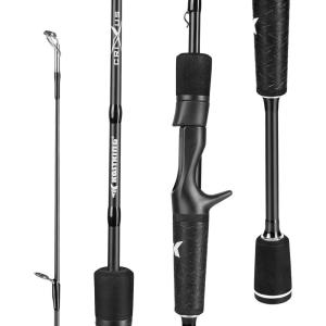 imageKastKing Crixus Fishing RodsIM6 Graphite Spinning Rod ampamp Casting Rod WZirconium Oxide Ring Stainless Steel Guides SuperPolymer HandleBcast 66medium Heavy  Fast2pcs