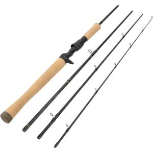 imageKastKing Valiant Eagle Passage Travel Fishing Rods 4 ampamp 6 Pc Pack Rods Spinning Casting and Fly Models IM6 Graphite Blank Ti Oxide LTS Ring Guides Beautiful Cork HandlesB Cast 70FastMh Power