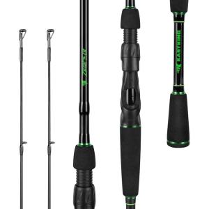 imageKastKing Zephyr Dual Tip Fishing Rod Lightweight KastFlex IM6 Graphite Spinning ampamp Casting Rod Fuji ORing Guide Dual Tips Section for Different Powers Drop Shot Hook Keeper EVA GripSpin62 MlM 2 Pcs  Extra Tip