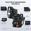imageKastKing BaitSpace 50L Fishing Tackle Backpack with Removable Bait Binder2 Rod Holders Storage Fishing Gear and EquipmentA Black Camo With 4 3600 Tackle Boxes