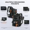 imageKastKing BaitSpace 50L Fishing Tackle Backpack with Removable Bait Binder2 Rod Holders Storage Fishing Gear and EquipmentD Black Camowithout Tackle Box