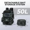 imageKastKing BaitSpace 50L Fishing Tackle Backpack with Removable Bait Binder2 Rod Holders Storage Fishing Gear and EquipmentD Black Camowithout Tackle Box