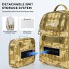 imageKastKing BaitSpace Fishing Sling Bag Fishing Backpack with Rod ampamp Beverage Holder Tackle Bag for Fishing GearD Khaki Camo  Largewith 2 3600 tackle boxes