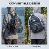 imageKastKing BaitSpace Fishing Sling Bag Fishing Backpack with Rod ampamp Beverage Holder Tackle Bag for Fishing GearF Blue Camo  Largewith 2 3600 tackle boxes