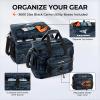 imageKastKing BaitSpace Fishing Tackle Bag With 4 Tackle Boxes ampamp Removable Bait Binder WaterResistant Tackle Storage Durable Fishing Gear Adjustable Shoulder StrapF Blue Camo