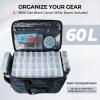 imageKastKing BaitSpace Fishing Tackle Bag With 4 Tackle Boxes ampamp Removable Bait Binder WaterResistant Tackle Storage Durable Fishing Gear Adjustable Shoulder StrapF Blue Camo