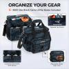 imageKastKing BaitSpace Fishing Tackle Bag With 4 Tackle Boxes ampamp Removable Bait Binder WaterResistant Tackle Storage Durable Fishing Gear Adjustable Shoulder StrapC Blue Camo