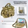 imageKastKing BaitSpace Fishing Tackle Bag With 4 Tackle Boxes ampamp Removable Bait Binder WaterResistant Tackle Storage Durable Fishing Gear Adjustable Shoulder StrapE Khaki Camo