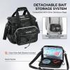 imageKastKing BaitSpace Fishing Tackle Bag With 4 Tackle Boxes ampamp Removable Bait Binder WaterResistant Tackle Storage Durable Fishing Gear Adjustable Shoulder StrapA Black Camo
