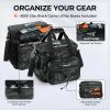 imageKastKing BaitSpace Fishing Tackle Bag With 4 Tackle Boxes ampamp Removable Bait Binder WaterResistant Tackle Storage Durable Fishing Gear Adjustable Shoulder StrapA Black Camo