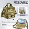 imageKastKing BaitSpace Fishing Tackle Bag With 4 Tackle Boxes ampamp Removable Bait Binder WaterResistant Tackle Storage Durable Fishing Gear Adjustable Shoulder StrapB Khaki Camo