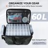 imageKastKing BaitSpace Fishing Tackle Bag With 4 Tackle Boxes ampamp Removable Bait Binder WaterResistant Tackle Storage Durable Fishing Gear Adjustable Shoulder StrapD Black Camo