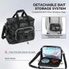 imageKastKing BaitSpace Fishing Tackle Bag With 4 Tackle Boxes ampamp Removable Bait Binder WaterResistant Tackle Storage Durable Fishing Gear Adjustable Shoulder StrapD Black Camo