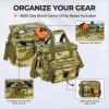 imageKastKing BaitSpace Fishing Tackle Bag With 4 Tackle Boxes ampamp Removable Bait Binder WaterResistant Tackle Storage Durable Fishing Gear Adjustable Shoulder StrapB Khaki Camo