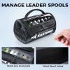 imageKastKing BaitSpace Line Management Bag Fishing Line Storage Bag with Water Resistant Nylon Clear View Window Removable Divider Tanglefree Leader Line HolderBlackLarge
