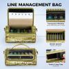 imageKastKing BaitSpace Line Management Bag Fishing Line Storage Bag with Water Resistant Nylon Clear View Window Removable Divider Tanglefree Leader Line HolderKhakiLarge