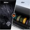 imageKastKing BaitSpace Line Management Bag Fishing Line Storage Bag with Water Resistant Nylon Clear View Window Removable Divider Tanglefree Leader Line HolderBlackLarge