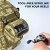 imageKastKing BaitSpace Line Management Bag Fishing Line Storage Bag with Water Resistant Nylon Clear View Window Removable Divider Tanglefree Leader Line HolderKhakiMedium