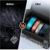 imageKastKing BaitSpace Line Management Bag Fishing Line Storage Bag with Water Resistant Nylon Clear View Window Removable Divider Tanglefree Leader Line HolderBlackMedium