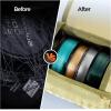 imageKastKing BaitSpace Line Management Bag Fishing Line Storage Bag with Water Resistant Nylon Clear View Window Removable Divider Tanglefree Leader Line HolderKhakiMedium