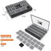 imageKastKing HyperSeal Waterproof Tackle Box 3600 and 3700 Tackle Trays Fishing Tackle Box Organizer with Removable Dividers Lure Box and Terminal Tackle StorageBlack36002 pack