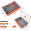 imageKastKing HyperSeal Waterproof Tackle Box 3700 Deep Tackle Trays Fishing Tackle Box Organizer With Removable Dividers Fishing Gear ampamp Fishing Accessories Storage37002 pack no compartment
